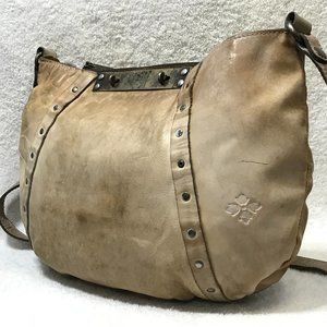 Patricia Nash Distressed Leather Hobo Crossbody Shoulder Bag